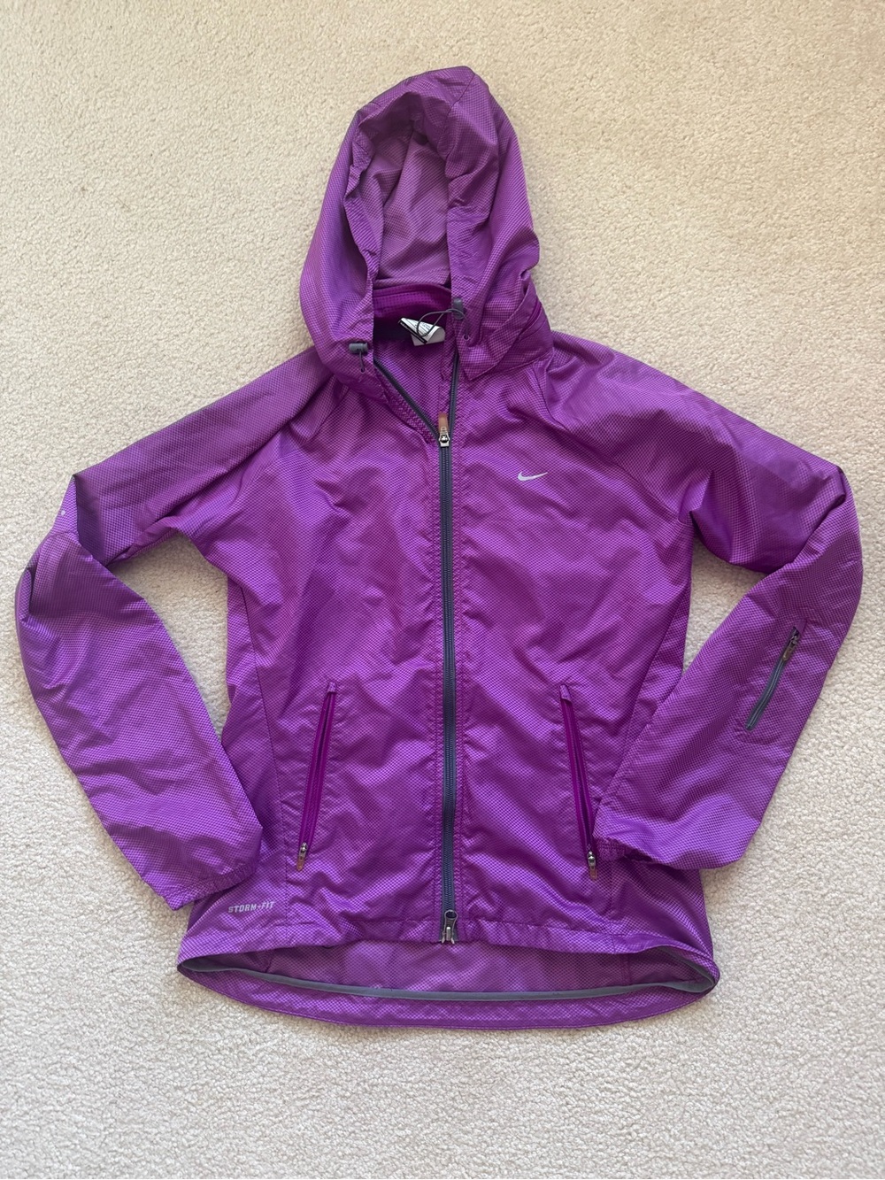 Nike Storm-FIT Purple Hooded Running Jacket